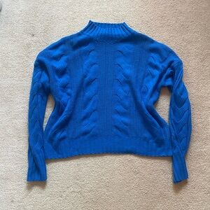 SHEIN Vibrant Blue Cowl Neck Sweater